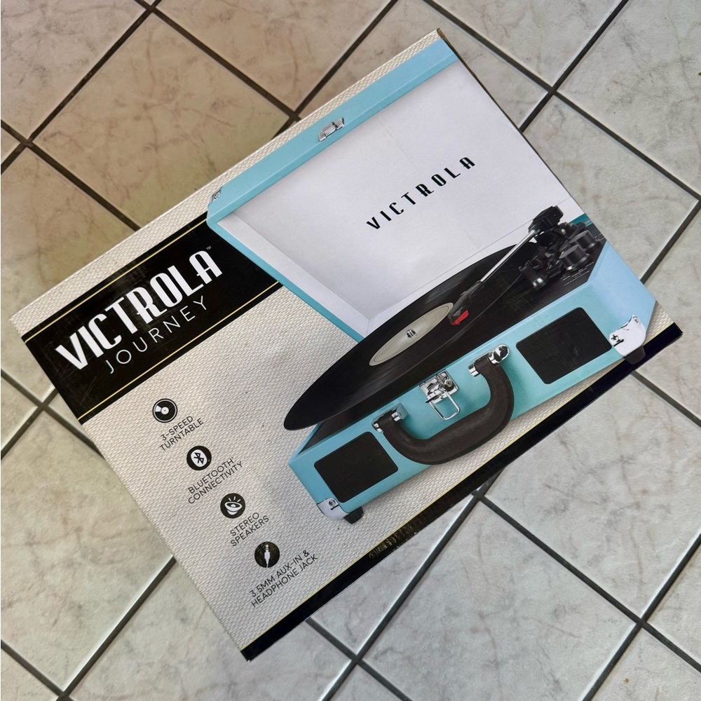 Victrola Journey Bluetooth Suitcase Record Player - Blue